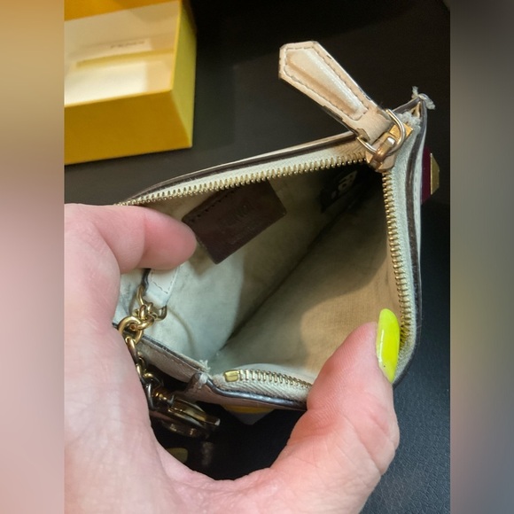 FENDI leather studded key case pouch with original box - Picture 5 of 7